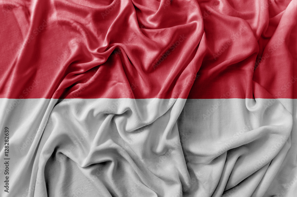 Ruffled waving Indonesia flag Ruffled waving Indonesia flag