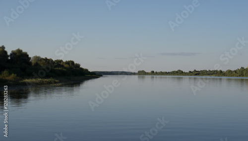 Expanses of river. River landscape. Russia.