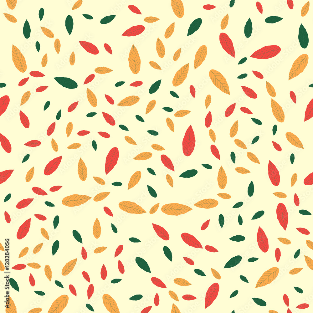 Abstract seamless pattern with color leaf Abstract seamless pattern with color leaf