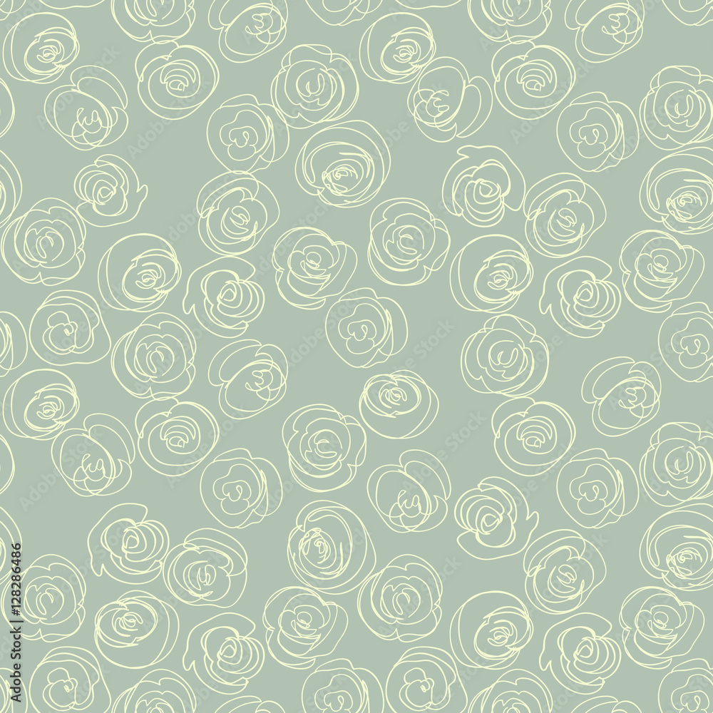 roses seamless pattern. floral vector background