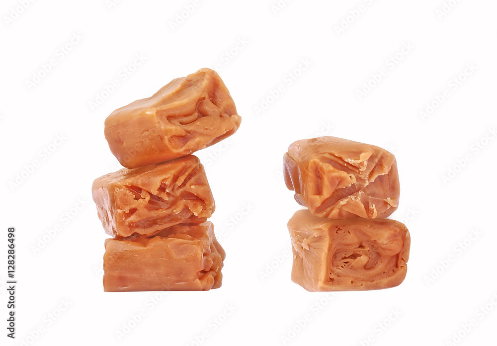 Homemade caramel candies, bonbons Homemade caramel candies, bonbons