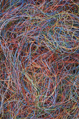 Electrical cable and wire as background