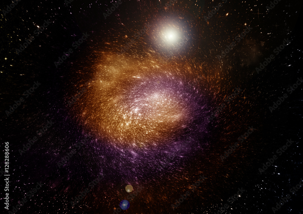 Fototapeta premium galaxy in a free space