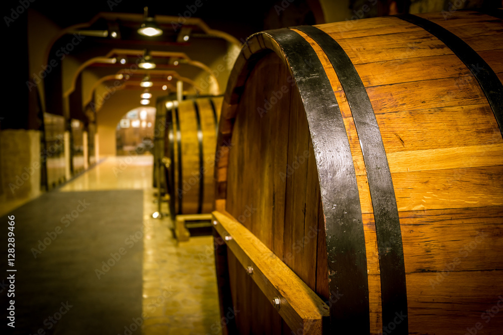 Barrels of Ararat cognac factory, Armenia