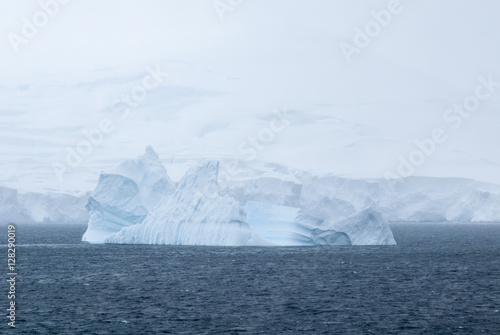 Antarctica in a cloudy day