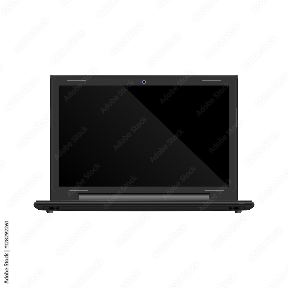 Modern glossy laptop isolated on white vector eps10 Modern glossy laptop isolated on white vector eps10