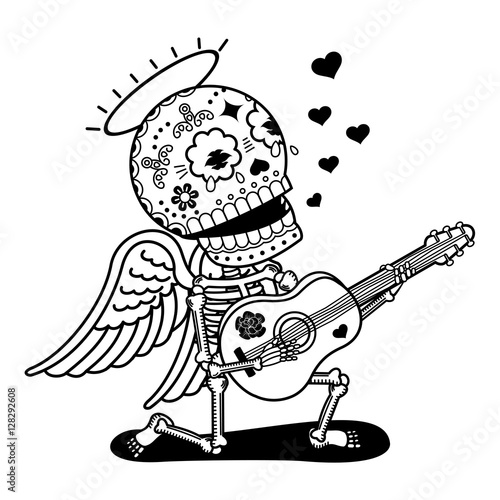 Vector illustration of skeletons