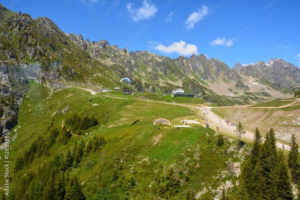 Planpraz (2000m) is where many Alpine hiking trails in Chamonix begin.