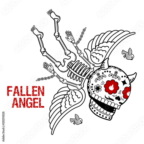 Vector illustration of skeletons