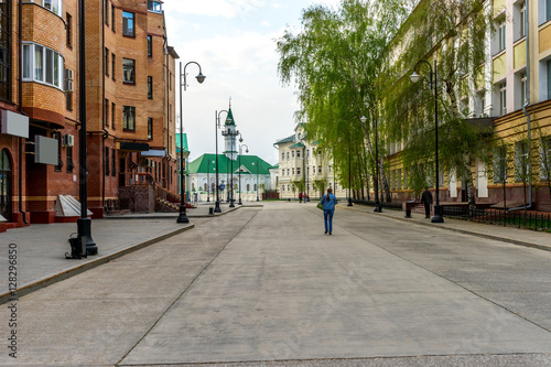 Pedestrian street in the Old Tatar settlement in Kazan, Russia © den781