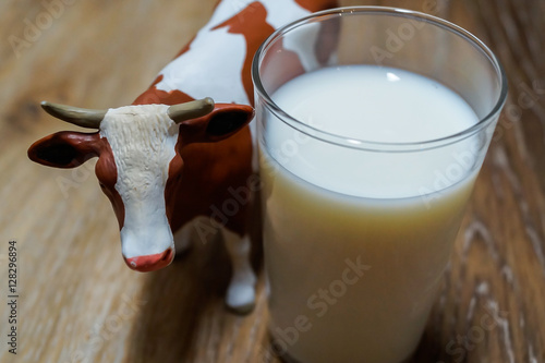 Milch - Milk - Fair Trade Kuh mit Milchglas  photo