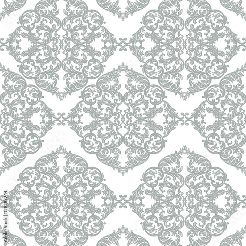 Vintage Baroque ornament pattern. Vector damask decor. Royal Victorian texture for wallpapers, textile, fabric