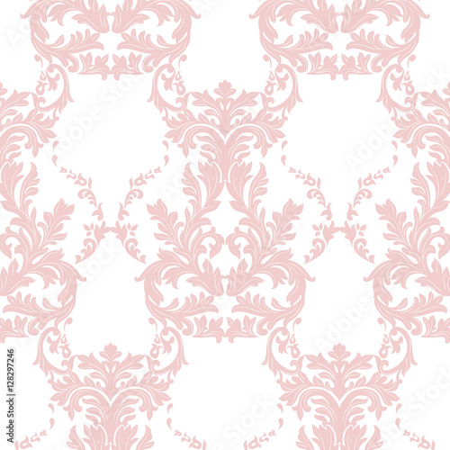 Vintage Baroque ornament pattern. Vector damask decor. Royal Victorian texture for wallpapers, textile, fabric