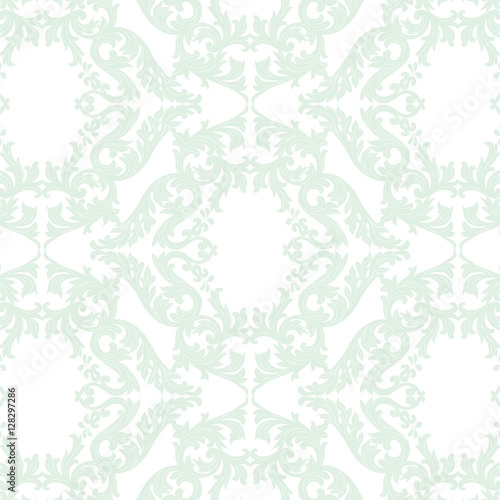 Vintage Baroque ornament pattern. Vector damask decor. Royal Victorian texture for wallpapers, textile, fabric