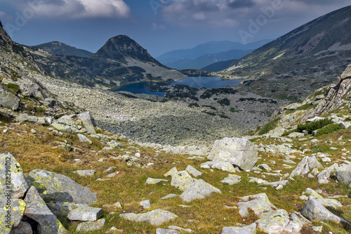 Amazing Landscape of Gergiytsa peak and Gergiyski lakes,  Pirin Mountain, Bulgaria photo