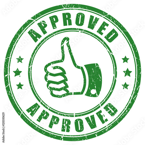 Approved rubber stamp