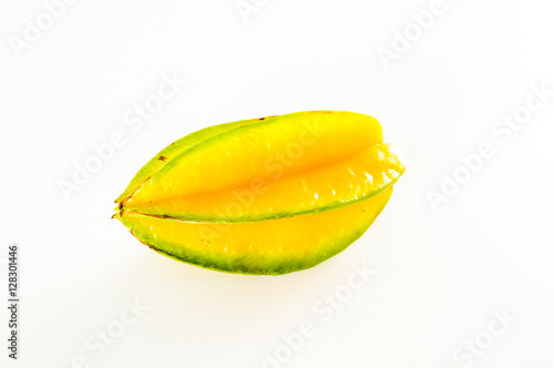 Yellow fruit carambola isolated photo