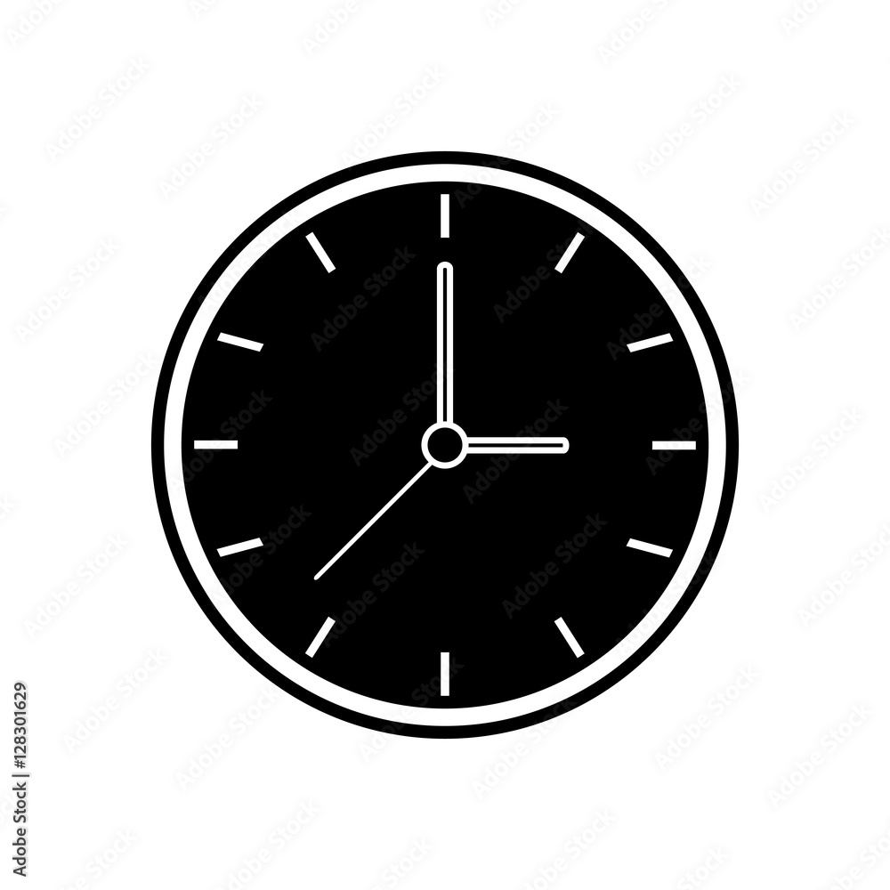 silhouette clock time watch work icon vector illustration eps 10 silhouette clock time watch work icon vector illustration eps 10