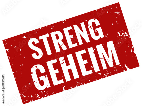 Stempel rot streng geheim 
