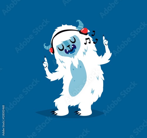 Cute yeti biigfoot monster vector set.