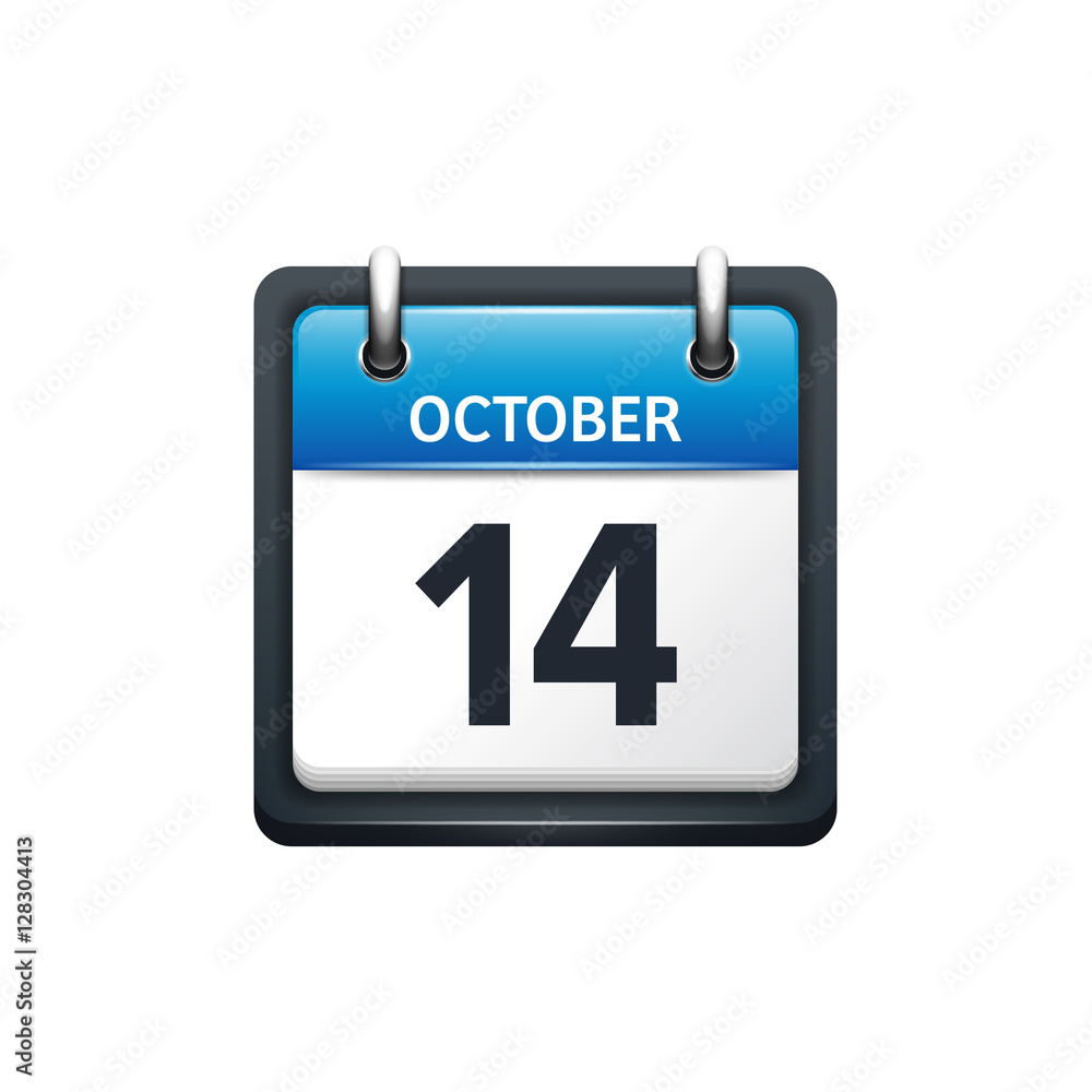 October 14. Calendar icon.Vector illustration,flat style.Month and date.Sunday,Monday,Tuesday,Wednesday,Thursday,Friday,Saturday.Week,weekend,red letter day. 2017,2018 year.Holidays. October 14. Calendar icon.Vector illustration,flat style.Month and date.Sunday,Monday,Tuesday,Wednesday,Thursday,Friday,Saturday.Week,weekend,red letter day. 2017,2018 year.Holidays.