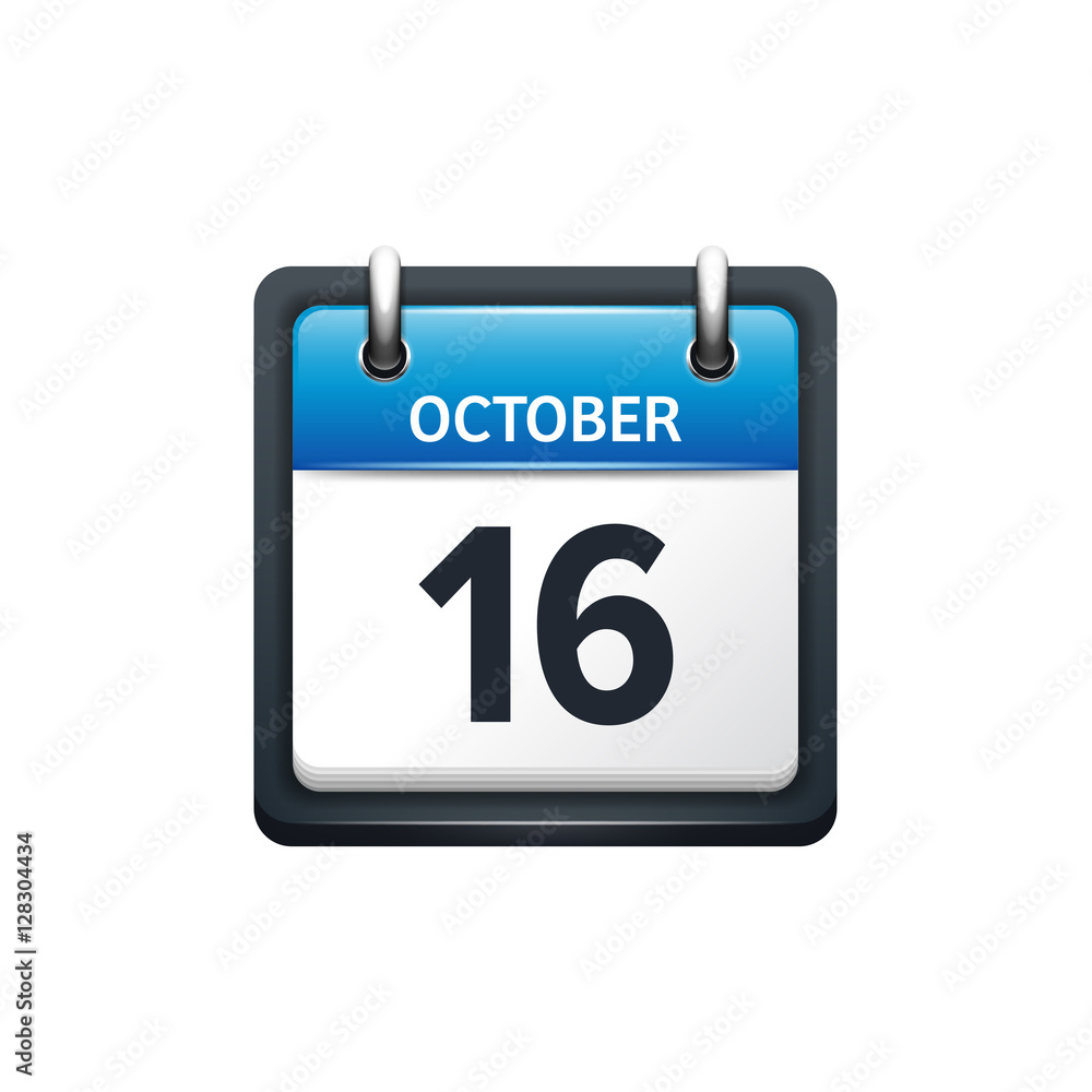 October 16. Calendar icon.Vector illustration,flat style.Month and date.Sunday,Monday,Tuesday,Wednesday,Thursday,Friday,Saturday.Week,weekend,red letter day. 2017,2018 year.Holidays. October 16. Calendar icon.Vector illustration,flat style.Month and date.Sunday,Monday,Tuesday,Wednesday,Thursday,Friday,Saturday.Week,weekend,red letter day. 2017,2018 year.Holidays.