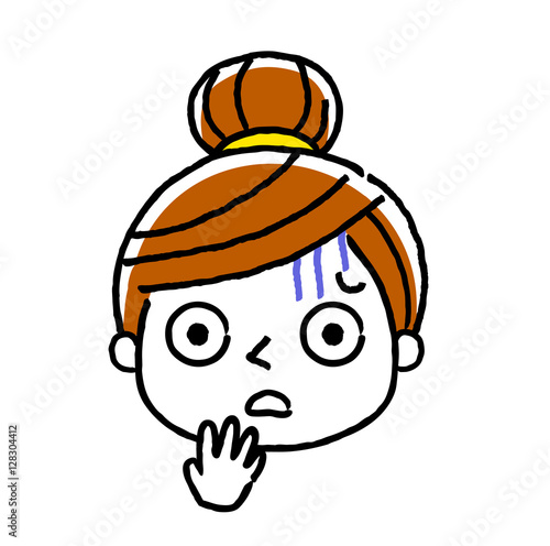 女性、顔、表情：絶望、恐ろしい
