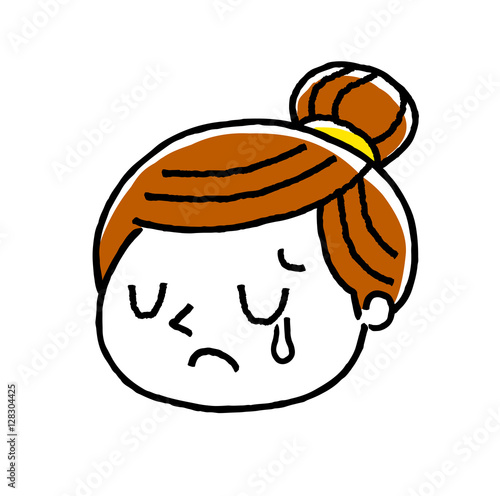 女性、顔、表情：悲しい、涙
