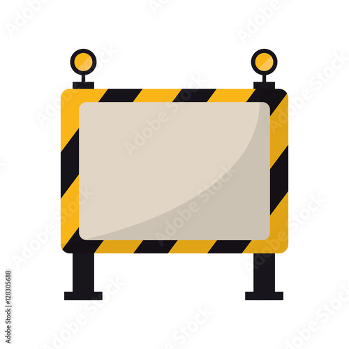 barricade safety maintenance work vector illustration eps 10