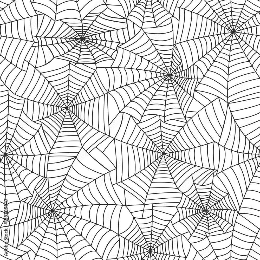 Spider web silhouette vector set