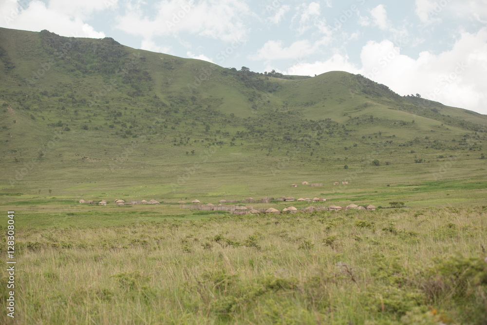 Masai villages landscape