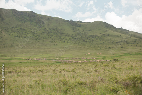 Masai villages landscape