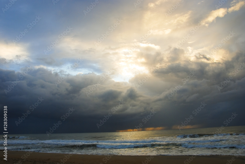 Beautiful seascape at sunset Composition of nature Beautiful seascape at sunset Composition of nature