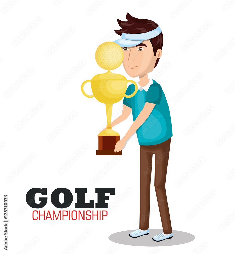 golf championship sport icon vector illustration design