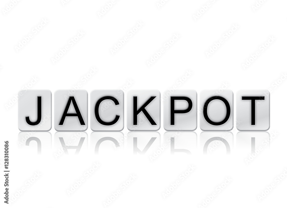Jackpot Isolated Tiled Letters Concept and Theme Jackpot Isolated Tiled Letters Concept and Theme