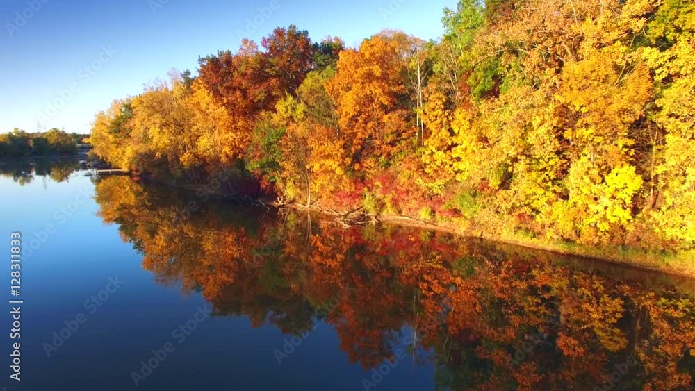 Journey Amid Colorful Autumn Foliage at Rivers Edge.
Journey Amid Colorful Autumn Foliage at Rivers Edge.
