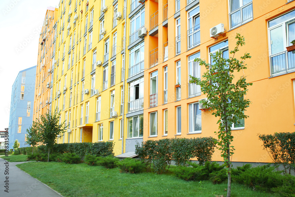 Modern colorful buildings