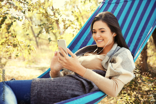 Beautiful girl relaxing in ...