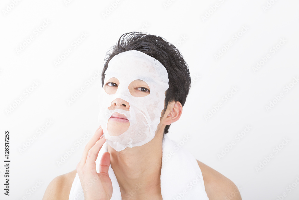 メンズビューティ フェイスパック パック フェイスマスク イメージ Stock Photo Adobe Stock