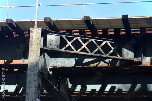 Under elevated Railroad of Subway