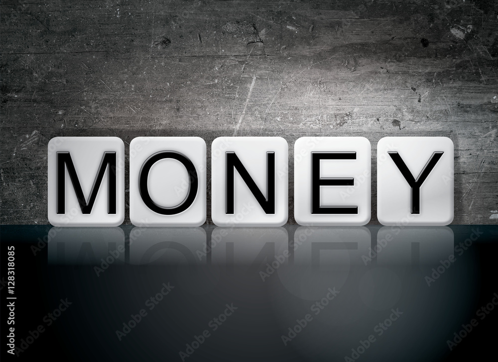 Money Tiled Letters Concept and Theme