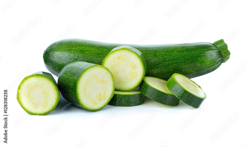 green zucchini vegetables isolated on white green zucchini vegetables isolated on white