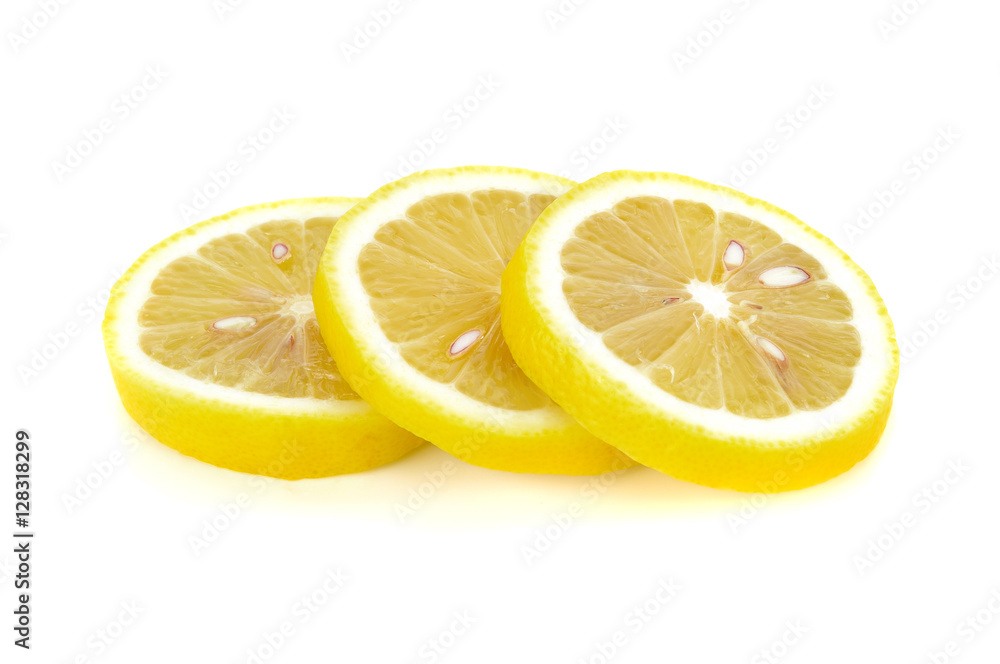 lemon slice isolated on white