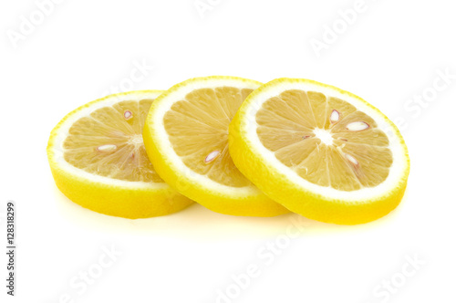 lemon slice isolated on white