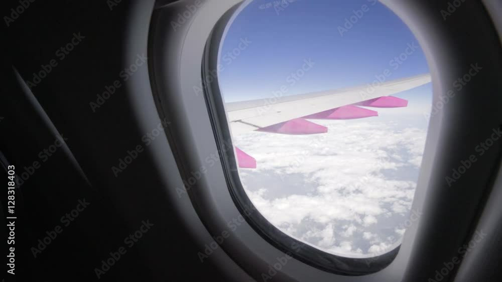 view from inside an airplane in 4k view from inside an airplane in 4k