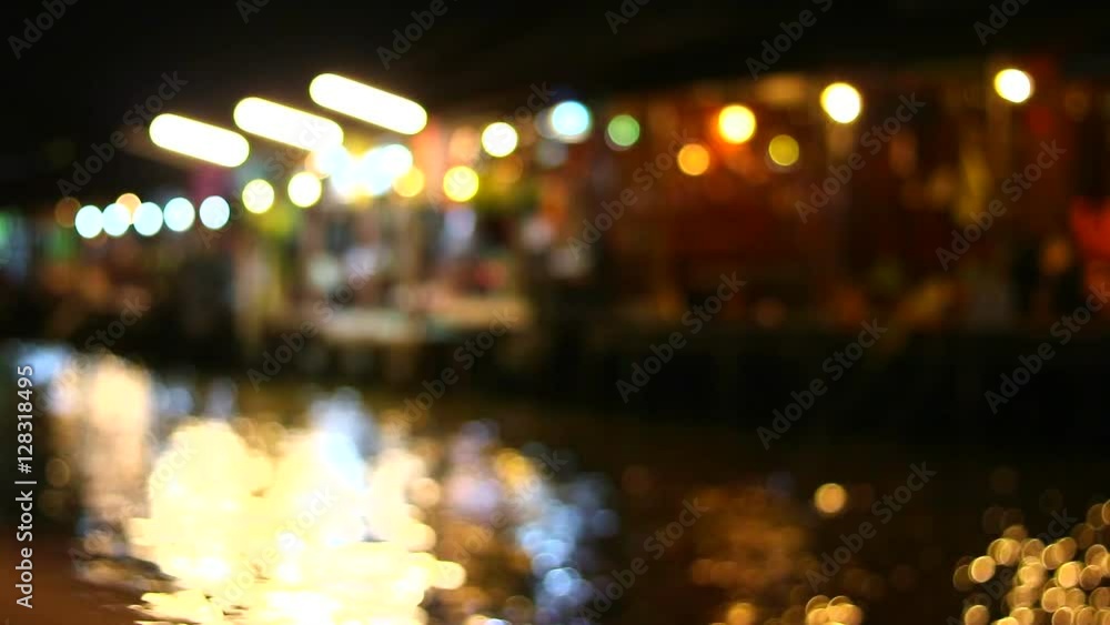The Light canal at night in Thailand. The Light canal at night in Thailand.