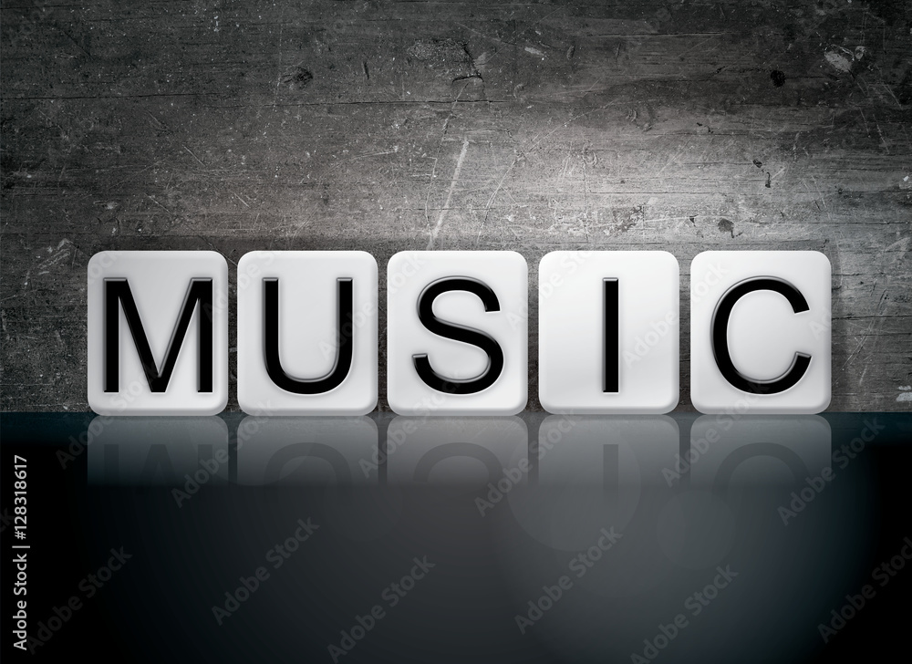 Music Tiled Letters Concept and Theme