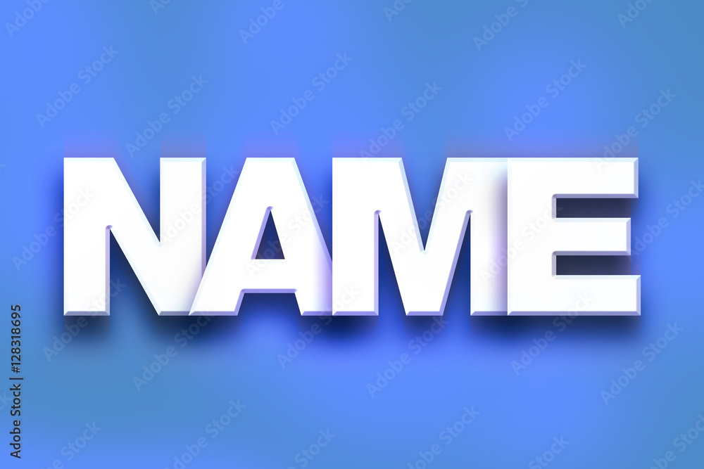 Name Concept Colorful Word Art