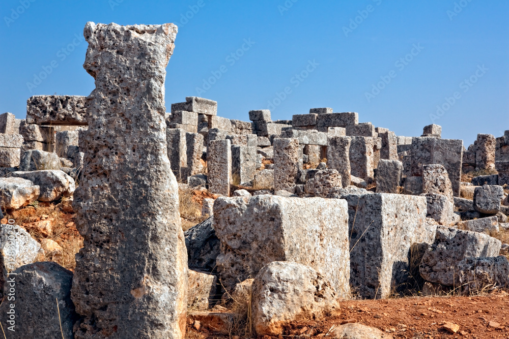 Serjilla stone ruins Syria