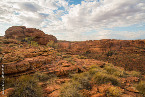 The rim walk route in Kings Canyon in the Northern Territory state of Australia.